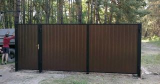 Купить распашные ворота из профнастила Котельники, цена от 2769 руб.
